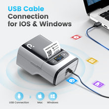 Load image into Gallery viewer, POLONO PM220S Label Maker, Barcode Label Printer Bluetooth Portable Thermal Printer