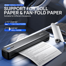 Load image into Gallery viewer, POLONO Portable Printer Wireless for Travel, D810 Bluethooth Thermal Printer Support for 8.5"x11" US Letter