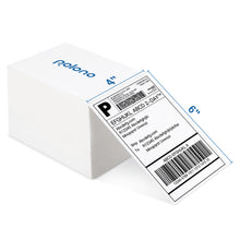 Load image into Gallery viewer, Thermal Labels, POLONO 4" x 6" Direct Thermal Shipping Labels (Pack of 500), Perforated Fanfold Labels Compatible with Label Printer, MUNBYN, Rollo, IDPRT SP420, SP410, POLONO PL60, Commercial Grade