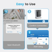 Load image into Gallery viewer, POLONO PM220S Label Maker, Barcode Label Printer Bluetooth Portable Thermal Printer