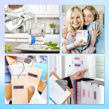 Load image into Gallery viewer, POLONO Genuine P31S Label Maker Tape, Self-Adhesive Refill for Home/Office, 14x40mm(0.55"x1.57"), Compatible with P31S Label Maker, 540 Labels/3 Roll, Purple/Rose/Pink