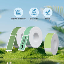 Load image into Gallery viewer, POLONO Genuine P31S Label Maker Tape, Labels Refill for Home/Office, 14x40mm(0.55"x1.57"), Compatible with P31S Label Maker, 540 Labels/3 Roll, Light Green/Green/Dark Green
