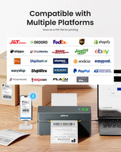 Load image into Gallery viewer, POLONO PL80e Bluetooth Thermal Shipping Label Printer, Grey