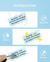 Load image into Gallery viewer, POLONO 2.25”x1.25” Direct Thermal Label, Perforated Sticker Labels for Addresses, UPC Barcodes, Adhesive Multipurpose Compatible with Zebra, Dymo, Rollo Label Printers, BPA Free (1000 Labels, Blue)