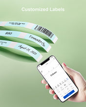 Load image into Gallery viewer, POLONO Thermal Label Maker Tape Adapted P10 Label Maker, Standard Laminated Office Labeling, 15mmx40mm/0.5x1.57inch, 180 Labels/Roll, P10 Thermal Printing Label Paper (Green)