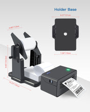 Load image into Gallery viewer, POLONO Label Holder , 2 in 1 Fan-Fold Stack Paper Thermal Label Holder for Rolls and Fanfold Labels, Shipping Label Holder for Desktop Label Printer Accessory for Home, Office (Black)