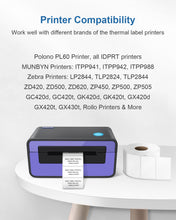 Load image into Gallery viewer, POLONO 2.25”x1.25” Direct Thermal Label, Self-Adhesive Address Shipping Thermal Stickers, UPC Barcodes, Adhesive Multi-Purpose Labels Compatible with Zebra & Rollo Label Printers (1000 Labels, White)
