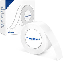Load image into Gallery viewer, POLONO P10 Label Tape Reel 0.59"×23ft (15mm×7m)Waterproof Tear-Resistant Sticker Labels Compatible with Polono Bluetooth Label Maker Thermal Printing Label Paper for Home Office School (Transparent)