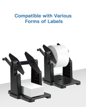 Load image into Gallery viewer, POLONO Label Holder , 2 in 1 Fan-Fold Stack Paper Thermal Label Holder for Rolls and Fanfold Labels, Shipping Label Holder for Desktop Label Printer Accessory for Home, Office (Black)