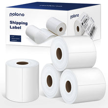 Load image into Gallery viewer, Polono 4''×6'' Direct Thermal Shipping Label, 220 Labels×4 Roll, Compatible with MUNBYN, Rollo, IDPRT, Arkscan, Strong Permanent Adhesive & Perforated, Commercial Grade