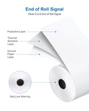 Load image into Gallery viewer, POLONO 3 1/8” x 230' Thermal Paper, Receipt Paper Suitable for Many Credit Card Terminals, POS Machines, Cash Registers, and Square Printers, BPA Free Receipt Paper, Receipt Paper Rolls, 10 Rolls