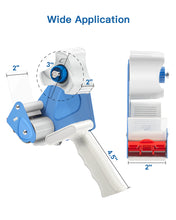 Load image into Gallery viewer, Packing Tape Dispenser Gun, POLONO Tape Gun with Clear Packaging Tape for 3-Inch Paper Core Packing Tape, Lightweight Industrial Side Loading Tape Gun for Packing, Sealing, Storing, and Moving Boxes