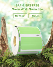 Load image into Gallery viewer, POLONO 2.25”x1.25” Direct Thermal Label, Perforated Sticker Labels for Addresses, UPC Barcodes, Adhesive Multipurpose Compatible with Zebra, Dymo, Rollo Label Printers, BPA Free (1000 Labels, Green)