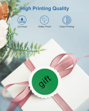 Load image into Gallery viewer, POLONO 2" Green Circle Thermal Sticker Labels, Self-Adhesive Stickers Labels, Round Thermal Labels for Address, Shipping, DIY Logo Design, QR Code, Compatible with Munbyn, Zebra, Rollo (750 Labels)