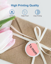 Load image into Gallery viewer, POLONO 2" Color Circle Direct Thermal Labels, Self-Adhesive Thermal Stickers Labels, Thermal Printer Labels for Address, Shipping, DIY Design, QR Code, White/Pink/Yellow/Green, 3000 Labels/4 Rolls