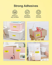 Load image into Gallery viewer, POLONO 2.25”x1.25” Direct Thermal Label, Perforated Sticker Labels for Addresses, UPC Barcodes, Adhesive Multipurpose Compatible with Zebra, Dymo, Rollo Label Printers, BPA Free (1000 Labels, Yellow)