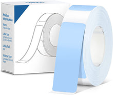 Load image into Gallery viewer, POLONO Thermal Label Maker Tape Adapted P10 Label Maker, Standard Laminated Office Labeling, 15mmx40mm/0.5x1.57inch, 180 Labels/Roll, P10 Thermal Printing Label Paper (Blue)