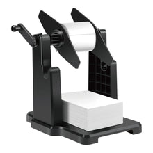Load image into Gallery viewer, POLONO Label Holder , 2 in 1 Fan-Fold Stack Paper Thermal Label Holder for Rolls and Fanfold Labels, Shipping Label Holder for Desktop Label Printer Accessory for Home, Office (Black)