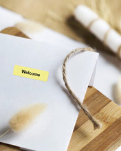 Load image into Gallery viewer, POLONO Thermal Label Maker Tape Adapted P10 Label Maker, Standard Laminated Office Labeling, 15mmx40mm/0.5x1.57inch, 180 Labels/Roll, P10 Thermal Printing Label Paper (Yellow)