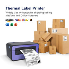 Load image into Gallery viewer, Polono 4"x6" Direct Thermal Shipping Labels, Perforated Postage Thermal Shipping Labels Compatible with MUNBYN, Rollo, Zebra, Fan-Fold Labels, Permanent Adhesive, Commercial Grade, 500 Labels