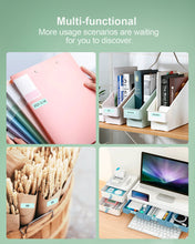 Load image into Gallery viewer, POLONO Thermal Label Maker Tape Adapted P10 Label Maker, Standard Laminated Office Labeling, 15mmx40mm/0.5x1.57inch, 180 Labels/Roll, P10 Thermal Printing Label Paper (Green)