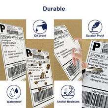 Load image into Gallery viewer, Polono 4"x6" Direct Thermal Shipping Labels, Perforated Postage Thermal Shipping Labels Compatible with MUNBYN, Rollo, Zebra, Fan-Fold Labels, Permanent Adhesive, Commercial Grade, 500 Labels