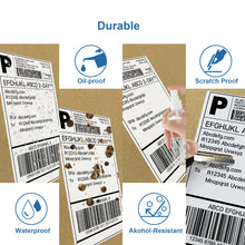 Load image into Gallery viewer, Polono 4"x6" Direct Thermal Shipping Labels, Perforated Postage Thermal Shipping Labels Compatible with MUNBYN, Rollo, IDPRT, Zebra, Fan-Fold Labels, Permanent Adhesive, Commercial Grade, 1000 Labels