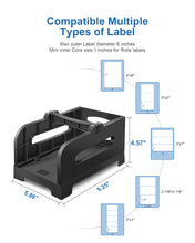 Load image into Gallery viewer, Label Holder, POLONO Thermal Label Holder for Fan-Fold and Roll Labels, Shipping Label Holder Work with Shipping Label Printer and Thermal Labels