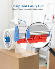 Load image into Gallery viewer, Packing Tape Dispenser Gun, POLONO Tape Gun with Clear Packaging Tape for 3-Inch Paper Core Packing Tape, Lightweight Industrial Side Loading Tape Gun for Packing, Sealing, Storing, and Moving Boxes