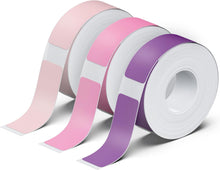 Load image into Gallery viewer, POLONO Genuine P31S Label Maker Tape,  Self-Adhesive Refill for Home/Office, 14x40mm(0.55&quot;x1.57&quot;), Compatible with P31S Label Maker, 540 Labels/3 Roll, Purple/Rose/Pink
