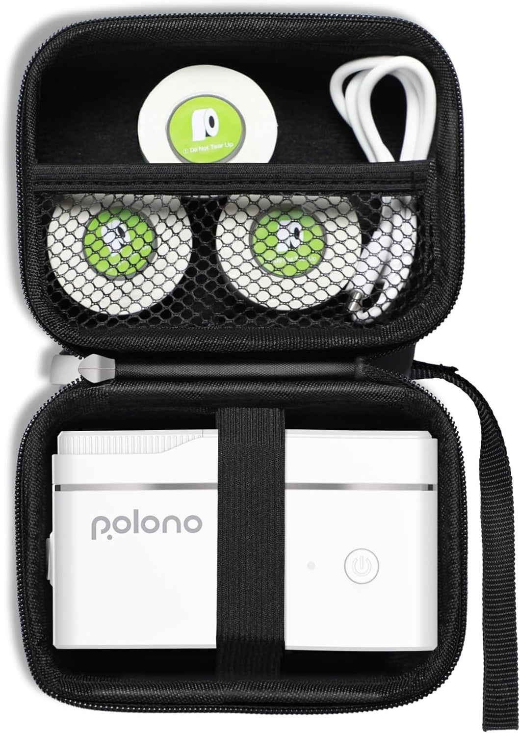 POLONO Genuine Label Printer Case for P31S & L1-A Label Makers, Hard Carry Case for Portable Sticker Printer, Black