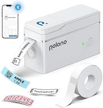Load image into Gallery viewer, POLONO P31S Label Maker Machine with Tape, Portable Bluetooth Label Printer for Organizing Storage Office Home, Sticker Maker Mini Label Maker with Multiple Templates, White
