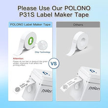 Load image into Gallery viewer, POLONO P31S Label Maker Machine with Tape, Portable Bluetooth Label Printer for Organizing Storage Office Home, Sticker Maker Mini Label Maker with Multiple Templates, Green
