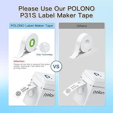 Load image into Gallery viewer, POLONO P31S Label Maker Machine with Tape, Portable Bluetooth Label Printer for Organizing Storage Office Home, Sticker Maker Mini Label Maker with Multiple Templates, Blue
