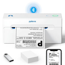 Load image into Gallery viewer, POLONO Bluetooth Thermal Shipping Label Printer, Wireless 4x6 Shipping Label Printer for Small Business, Support Android, iPhone, Windows, and Mac, Widely Used for Ebay, Amazon, Shopify, Etsy, USPS
