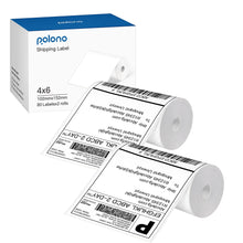 Load image into Gallery viewer, POLONO Genuine 4&quot; x 6&quot; Direct Thermal Shipping Labels, 2Rolls (80 Labels/Roll)
