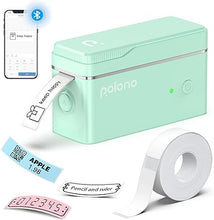 Load image into Gallery viewer, POLONO P31S Label Maker Machine with Tape, Portable Bluetooth Label Printer for Organizing Storage Office Home, Sticker Maker Mini Label Maker with Multiple Templates, Green
