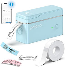 Load image into Gallery viewer, POLONO P31S Label Maker Machine with Tape, Portable Bluetooth Label Printer for Organizing Storage Office Home, Sticker Maker Mini Label Maker with Multiple Templates, Blue
