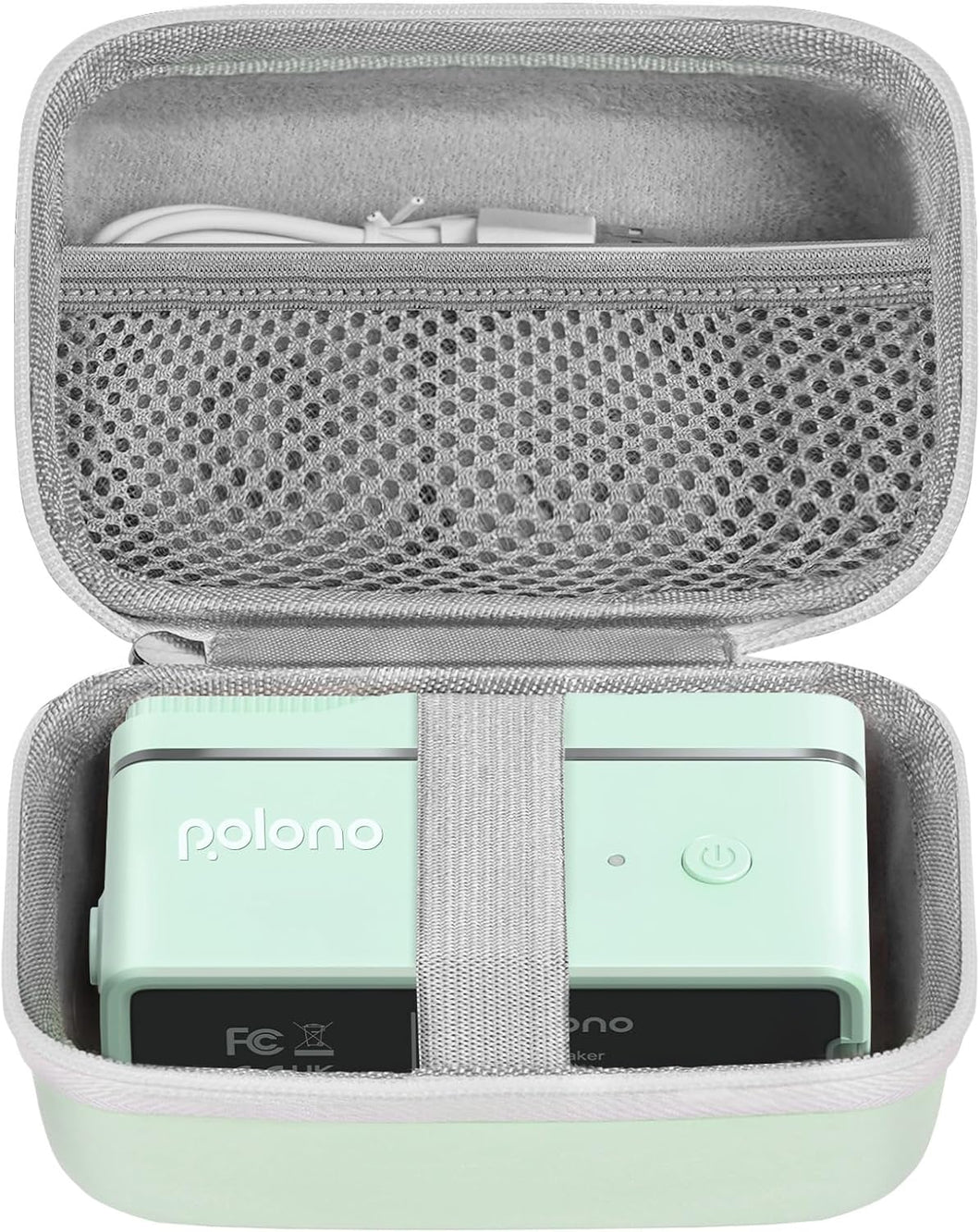 POLONO Genuine Label Printer Case for P31S & L1-A Label Makers, Hard Carry Case for Portable Sticker Printer, Green