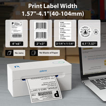 Load image into Gallery viewer, POLONO Bluetooth Thermal Shipping Label Printer, Wireless 4x6 Shipping Label Printer for Small Business, Support Android, iPhone, Windows, and Mac, Widely Used for Ebay, Amazon, Shopify, Etsy, USPS
