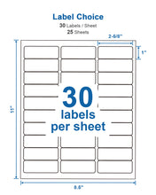 Load image into Gallery viewer, Address Labels, Shipping Labels for Inkjet &amp; Laser Printers, POLONO Mailing Address Labels with 1&quot; x 2 5/8&quot;, 3000 Labels, 100 Sheets,
