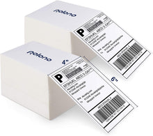Load image into Gallery viewer, Polono 4&quot;x6&quot; Direct Thermal Shipping Labels, Perforated Postage Thermal Shipping Labels Compatible with MUNBYN, Rollo, IDPRT, Zebra, Fan-Fold Labels, Permanent Adhesive, Commercial Grade, 1000 Labels
