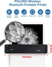 Load image into Gallery viewer, POLONO MT800 2.0 Wireless Bluetooth Thermal Printer
