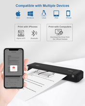 Load image into Gallery viewer, POLONO MT800 2.0 Wireless Bluetooth Thermal Printer
