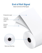 Load image into Gallery viewer, POLONO 3 1/8” x 230&#39; Thermal Paper, Receipt Paper Suitable for Many Credit Card Terminals, POS Machines, Cash Registers, and Square Printers, BPA Free Receipt Paper, Receipt Paper Rolls, 10 Rolls
