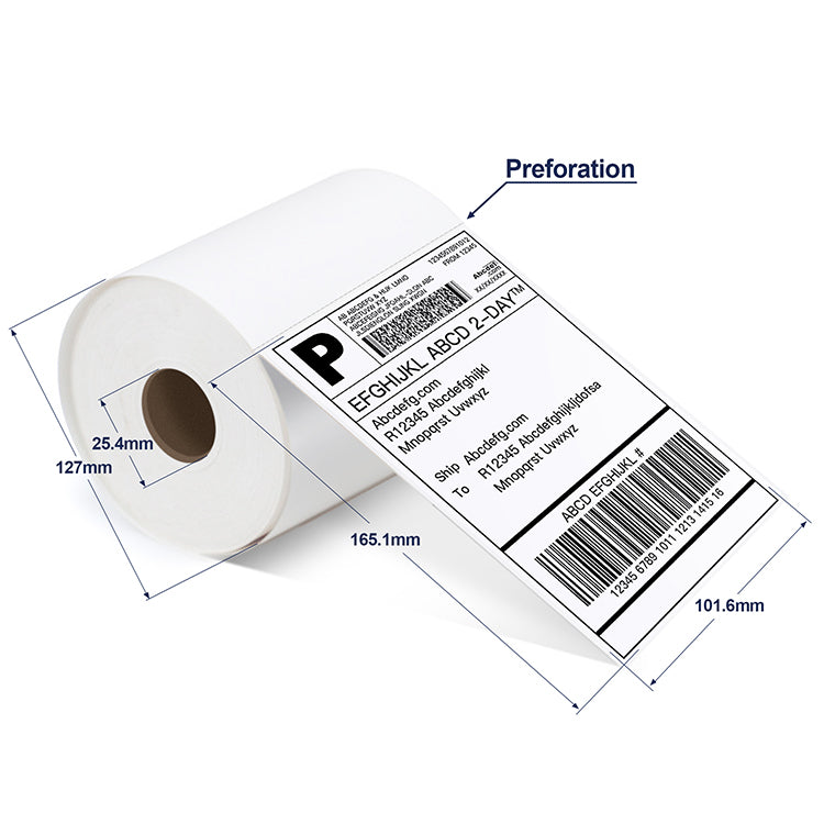 Shipping Labels w/ Paper Receipts Permanent Adhesive