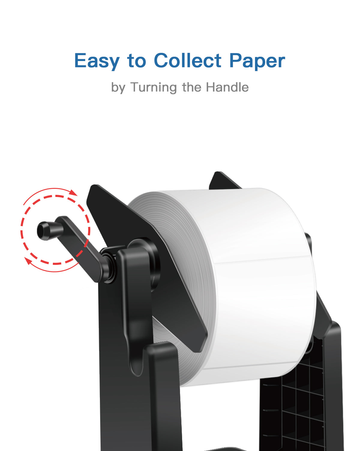  MUNBYN External Rolls Label Holder, 2 in 1 Fan-Fold Stack  Paper Holder for Desktop Thermal Label Printer : Office Products