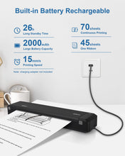 Load image into Gallery viewer, POLONO MT800 2.0 Wireless Bluetooth Thermal Printer
