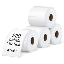 Load image into Gallery viewer, Polono 4&#39;&#39;×6&#39;&#39; Direct Thermal Shipping Label, 220 Labels×4 Roll, Compatible with MUNBYN, Rollo, IDPRT, Arkscan, Strong Permanent Adhesive &amp; Perforated, Commercial Grade
