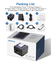 Load image into Gallery viewer, Receipt Printer, 3 1/8&quot; 80mm POLONO PL330 Thermal Receipt Printer
